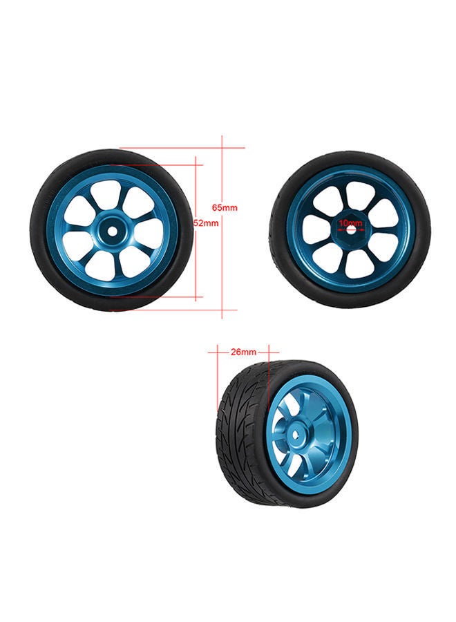 4-Piece Tire Wheel With Hub For RC Car