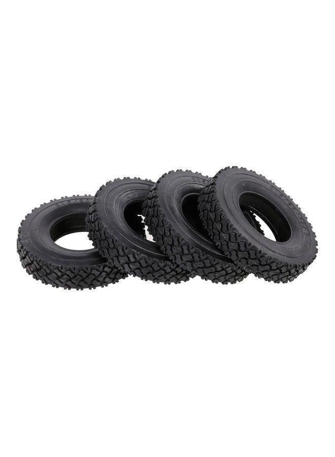 4-Piece Rubber Wheel For 1:14 Tamiya RC Car