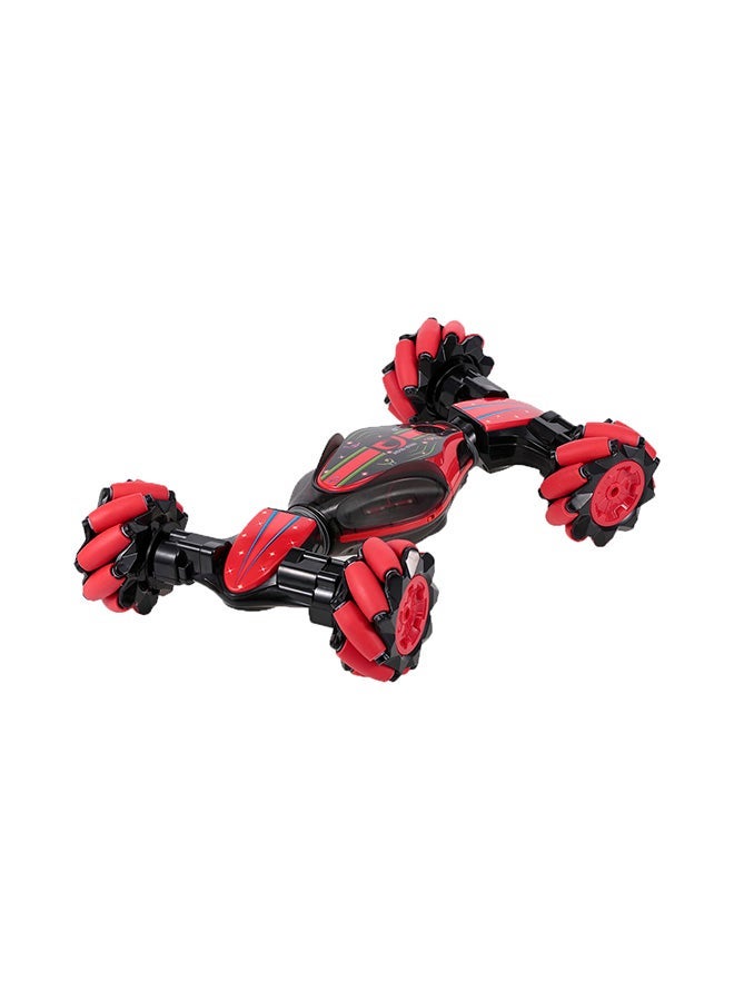 Rc Stunt All-Terrain Double-Sided Car Metal Red Color 4+ Years Remote Control