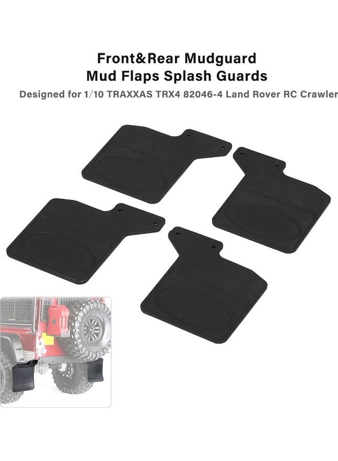 4pcs Front & Rear Mudguard Mud Flaps Splash Guards Set for 1/10 TRAXXAS TRX4 82046-4 Land Rover RC Crawler Car