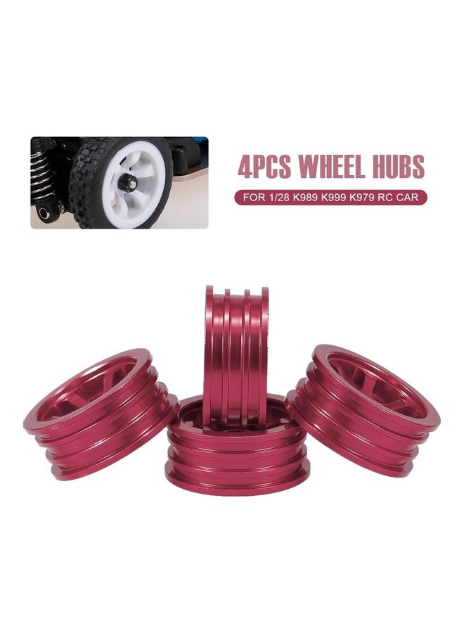 4-Piece Metal Wheel Hub 1/28 RC Car Kit Set