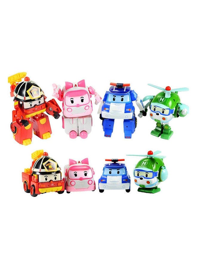 4-Piece Robocar Police Korea Robot Car Transformation Toys