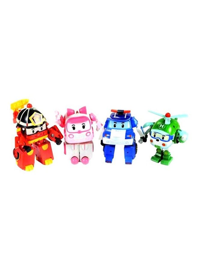 4-Piece Robocar Police Korea Robot Car Transformation Toys