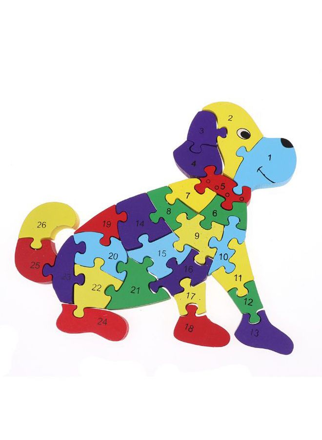 Dog Shape Wooden Jigsaw Puzzle