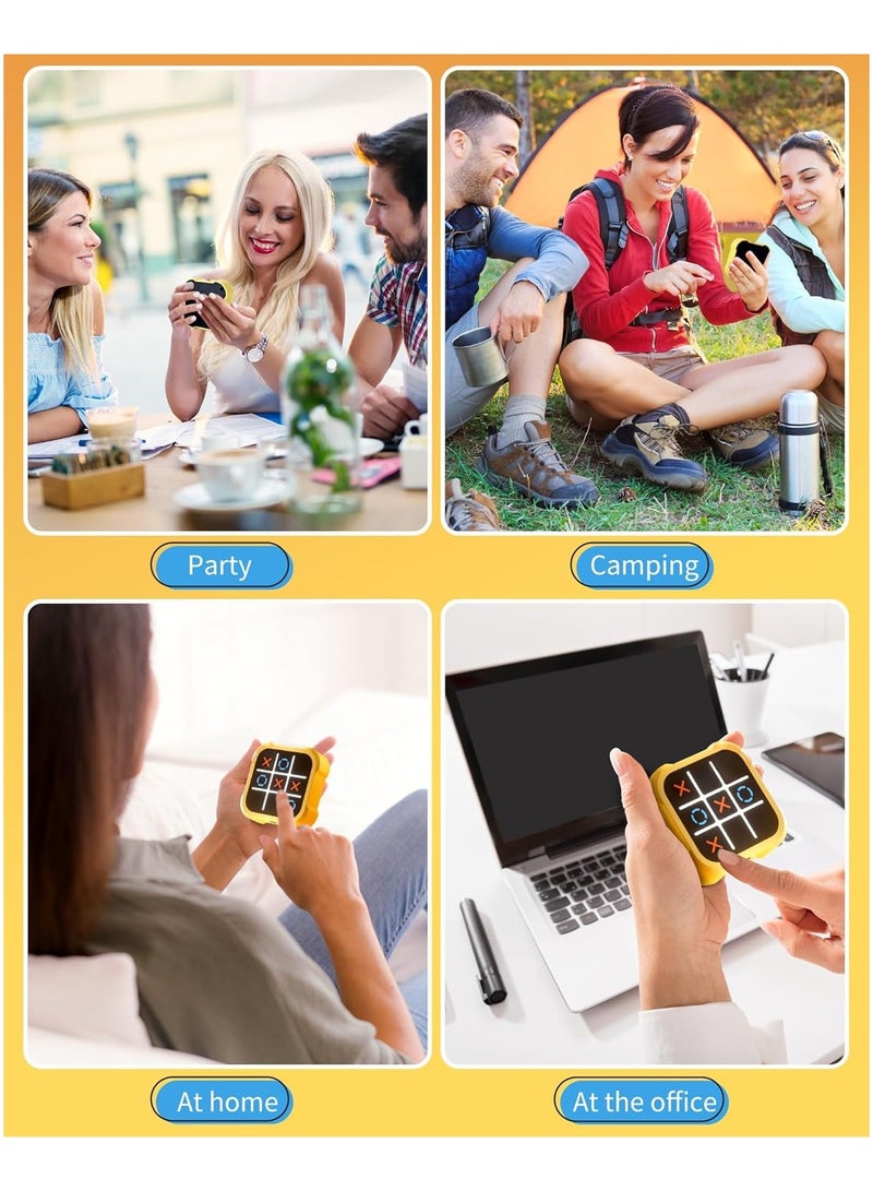 Tic Tac Toe Games, 3 in 1 Electronic Handheld Puzzle Game Console, Portable Chess Board Games, Fidget Toys for Kids and Adults, Educational Travel Games Family Game Improve Memory and Concentration