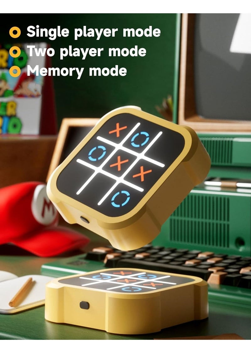 Tic Tac Toe Games, 3 in 1 Electronic Handheld Puzzle Game Console, Portable Chess Board Games, Fidget Toys for Kids and Adults, Educational Travel Games Family Game Improve Memory and Concentration
