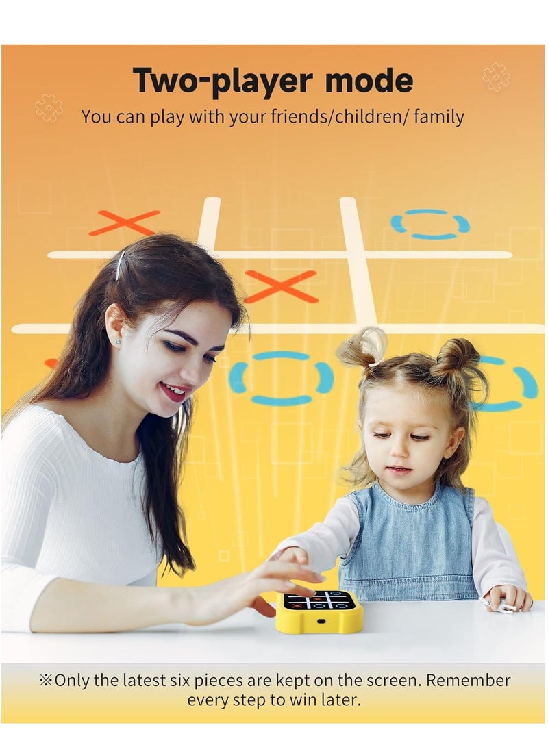 Tic Tac Toe Games, 3 in 1 Electronic Handheld Puzzle Game Console, Portable Chess Board Games, Fidget Toys for Kids and Adults, Educational Travel Games Family Game Improve Memory and Concentration