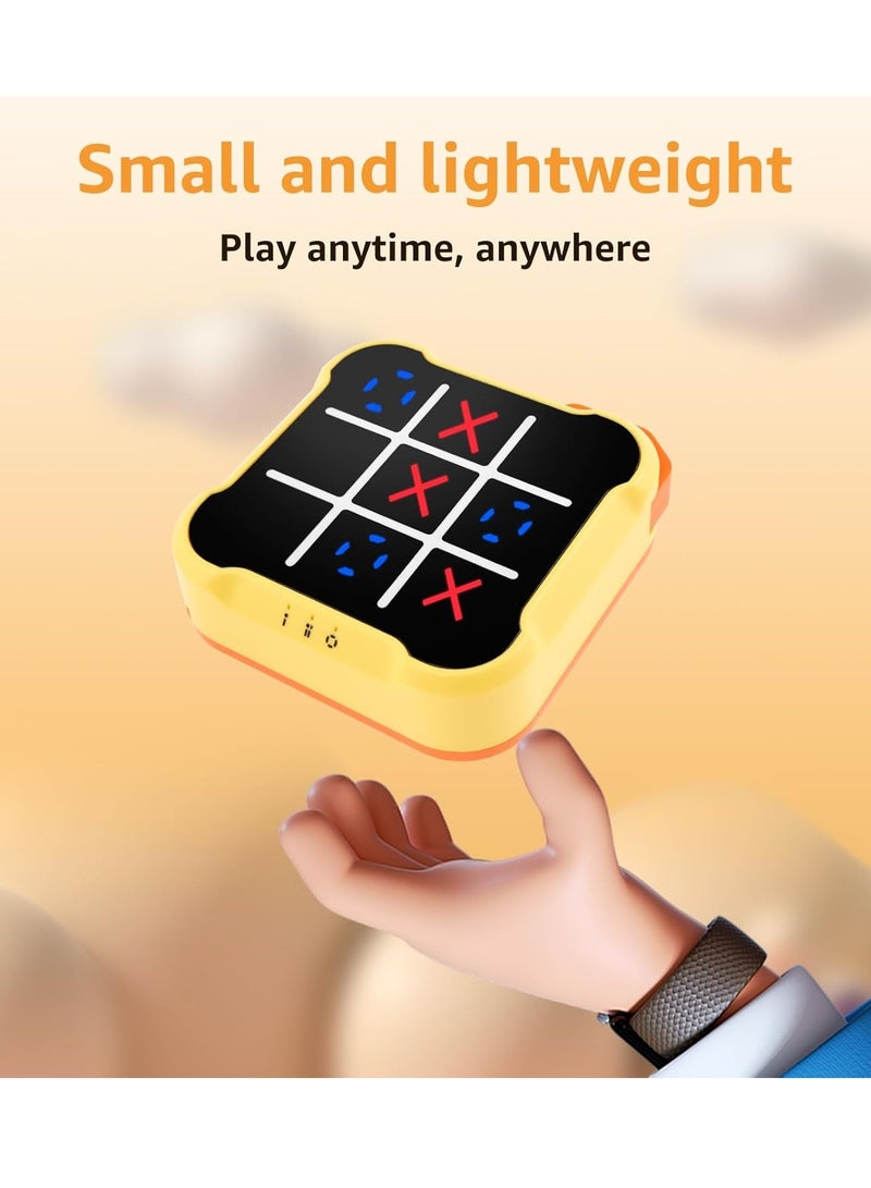 Tic Tac Toe Games, 3 in 1 Electronic Handheld Puzzle Game Console, Portable Chess Board Games, Fidget Toys for Kids and Adults, Educational Travel Games Family Game Improve Memory and Concentration