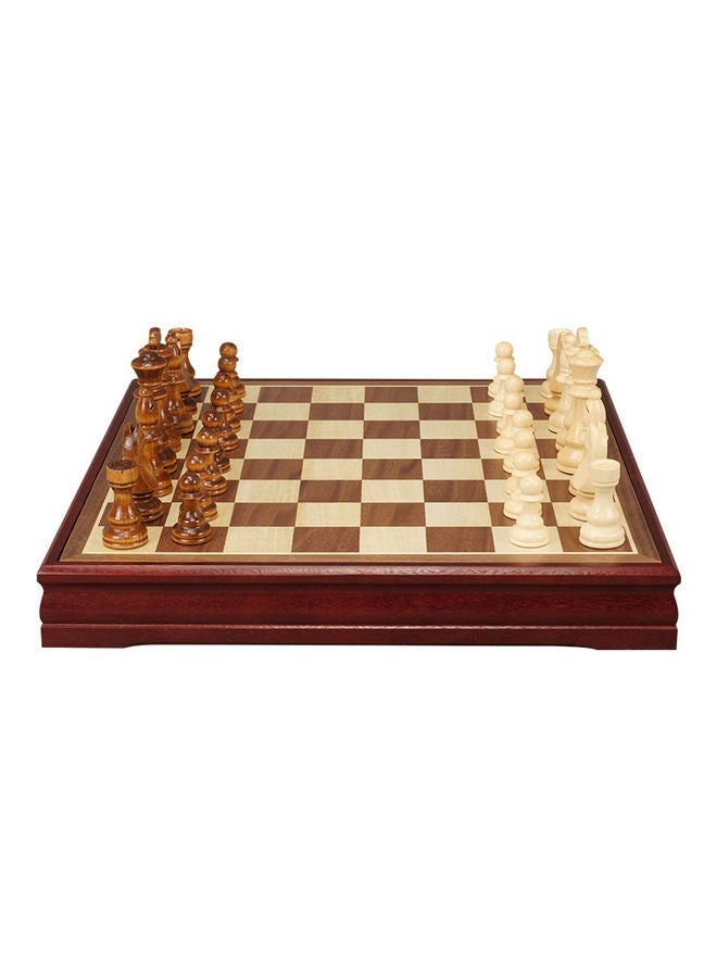 Grade Wooden Folding Middle Chess Set