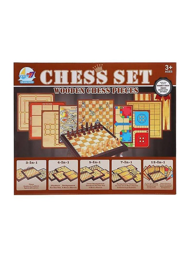 7-In-1 Wooden Chess Set