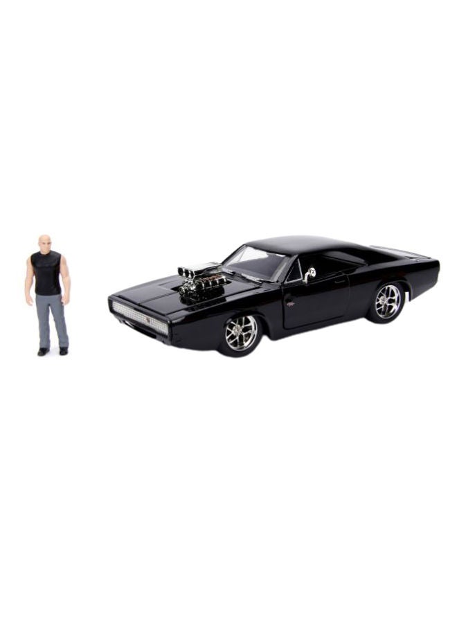 Fast And Furious 1970 Dodge Charger Street Car With Dominic Toretto Figure