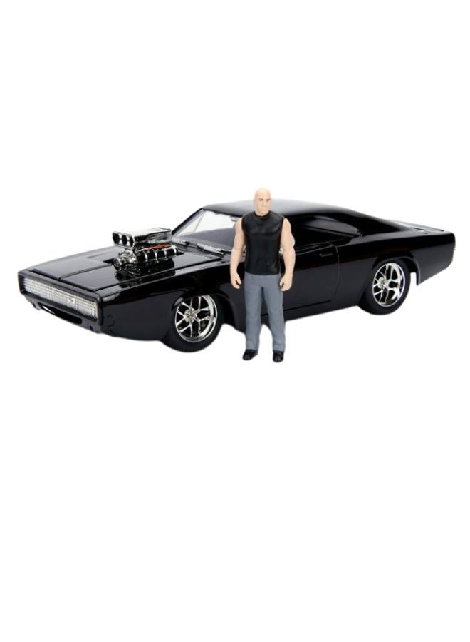 Fast And Furious 1970 Dodge Charger Street Car With Dominic Toretto Figure