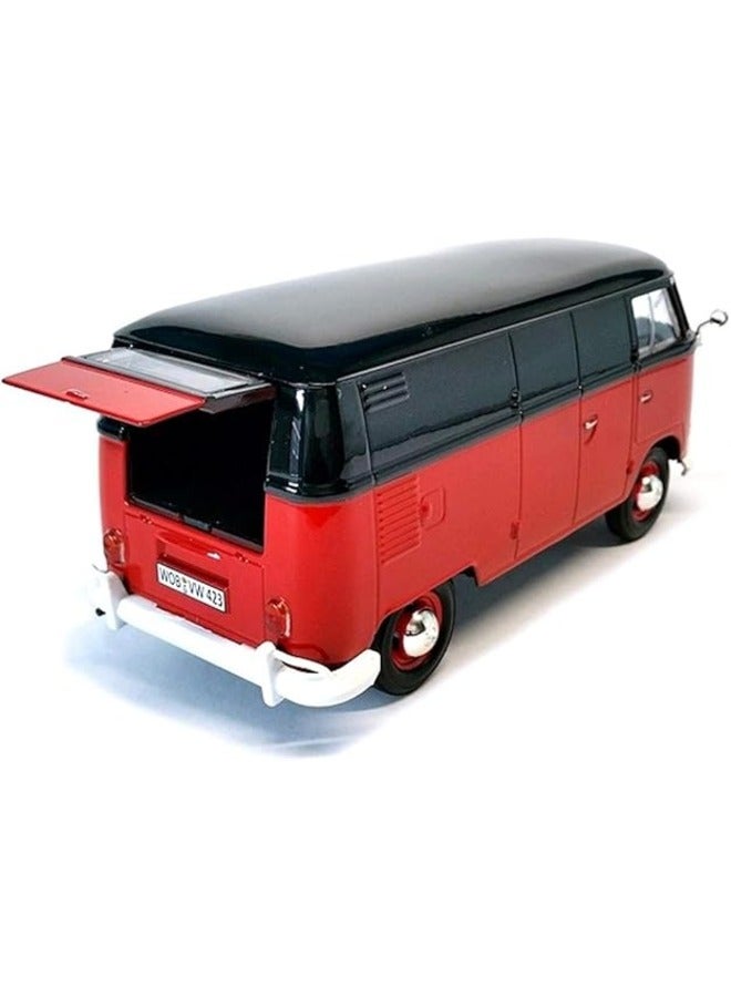 City 1/43 Scale 1955 Volkswagen Kombi CV002A Diecast Model Red/Black Classic Van Replica