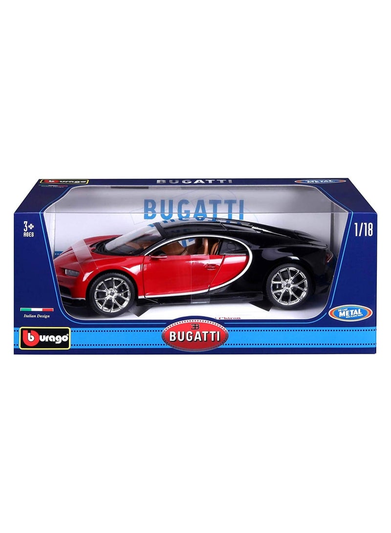 Exquisite 1:18 Scale Red Bugatti Chiron Diecast Model Car - Highly Detailed Collectible with Opening Doors and Authentic Design for Car Enthusiasts