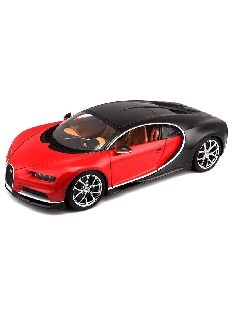 Exquisite 1:18 Scale Red Bugatti Chiron Diecast Model Car - Highly Detailed Collectible with Opening Doors and Authentic Design for Car Enthusiasts