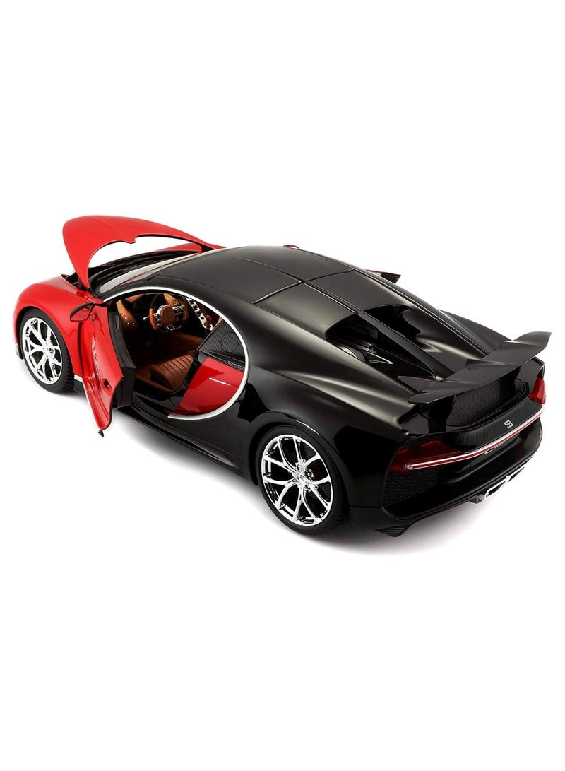 Exquisite 1:18 Scale Red Bugatti Chiron Diecast Model Car - Highly Detailed Collectible with Opening Doors and Authentic Design for Car Enthusiasts