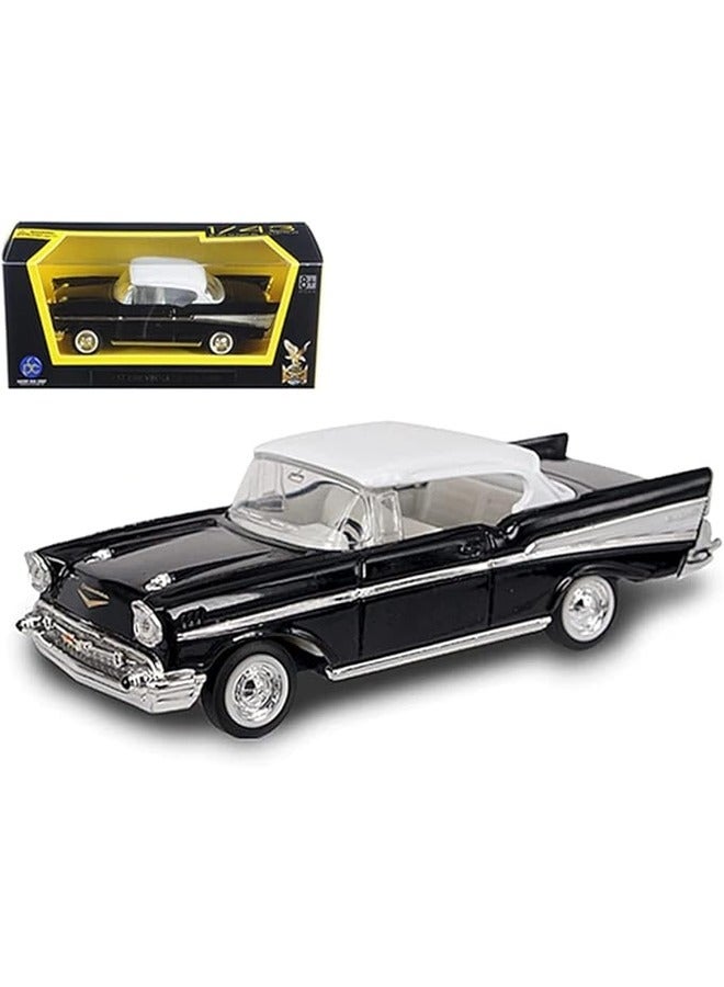 1/24 Scale 1957 Chevy Bel Air Hardtop Diecast Model Car Black