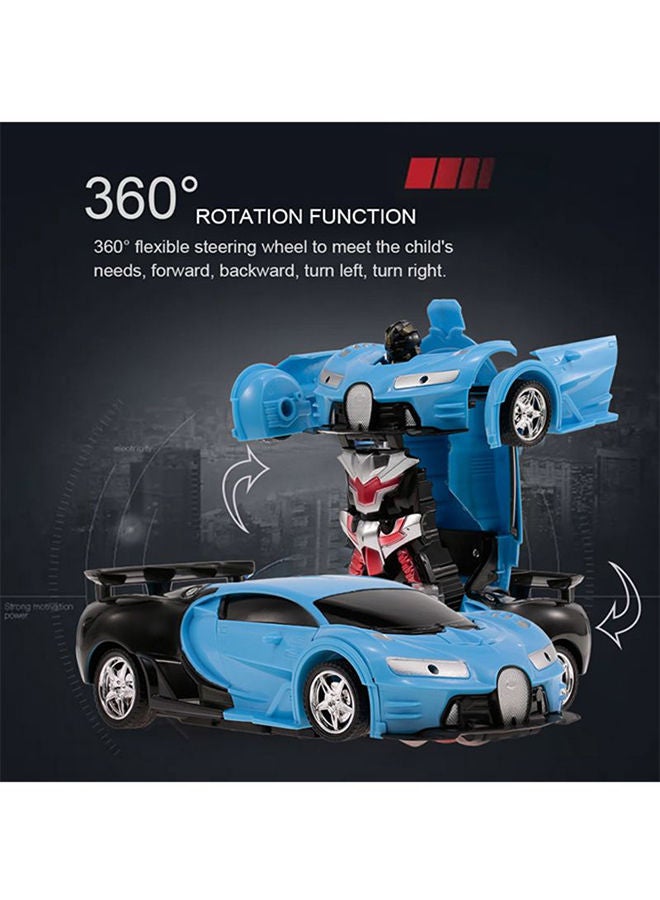 Transform Car Robot Remote Control With 360 Degree Rotation Function Blue