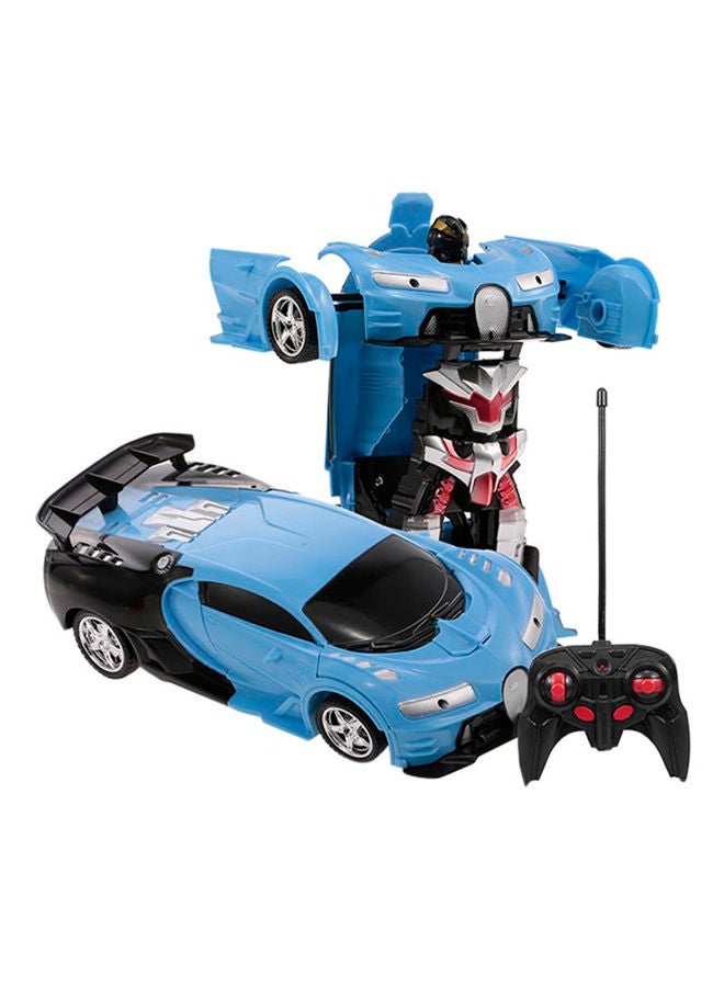 Transform Car Robot Remote Control With 360 Degree Rotation Function Blue