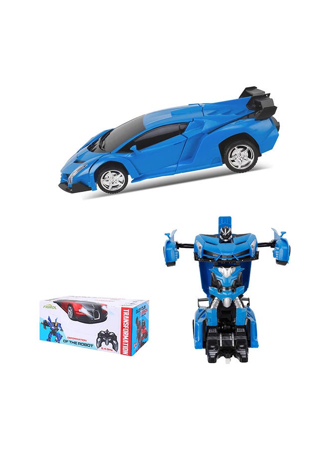 Transform Car Robot Remote Control With 360 Degree Rotation Function Blue