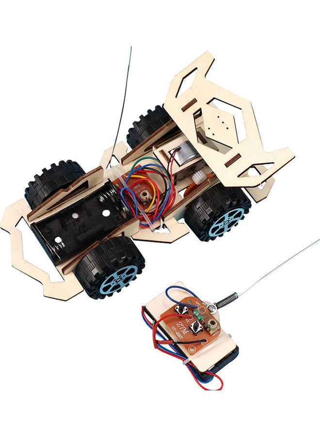 Electric Wooden Vehicle With Remote Control Multicolour