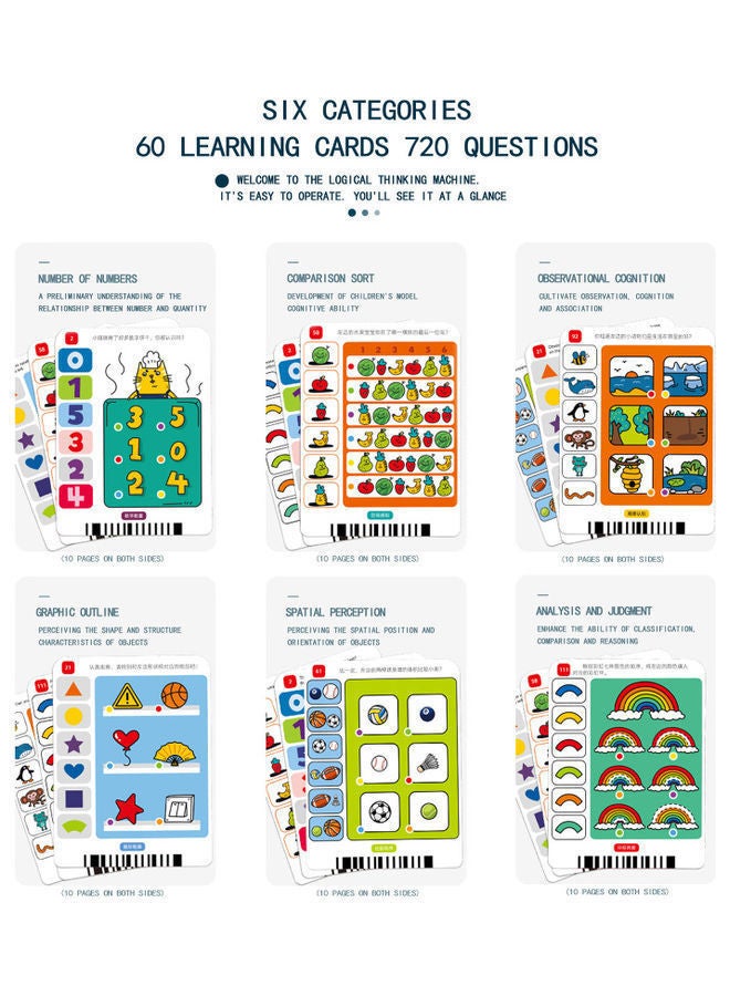 Educational Machine Learning Toy - Six Categories, 60 Cards, 720 Questions 234x186millimeter