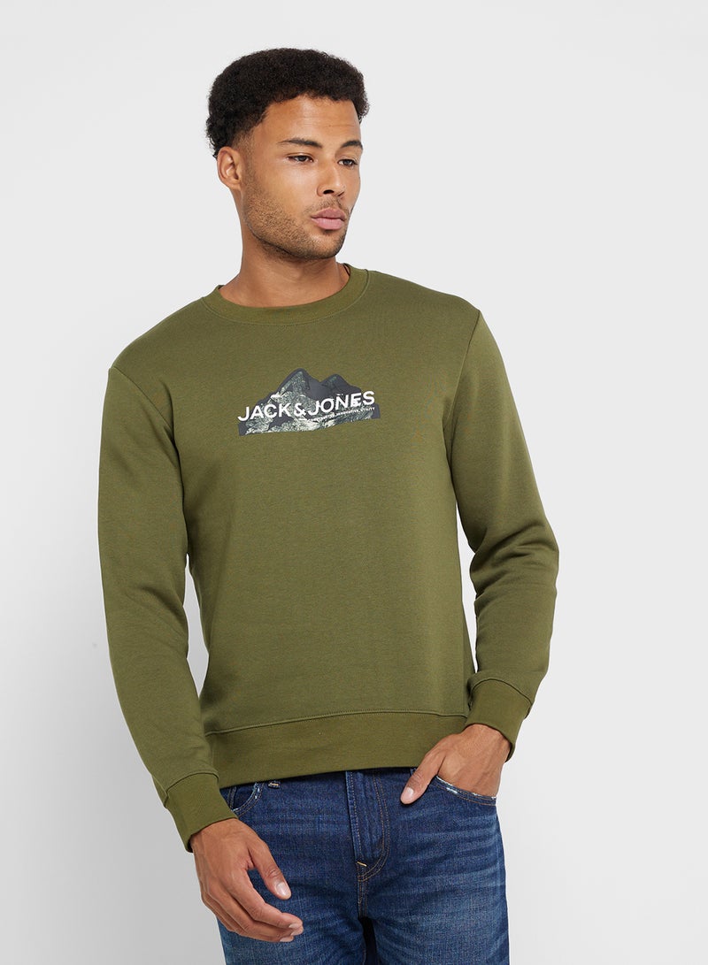 Jcomountain Mountain Print Sweatshirts