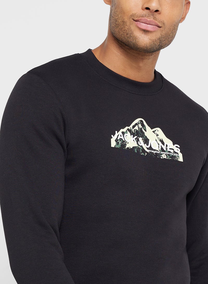 Jcomountain Mountain Print Sweatshirts