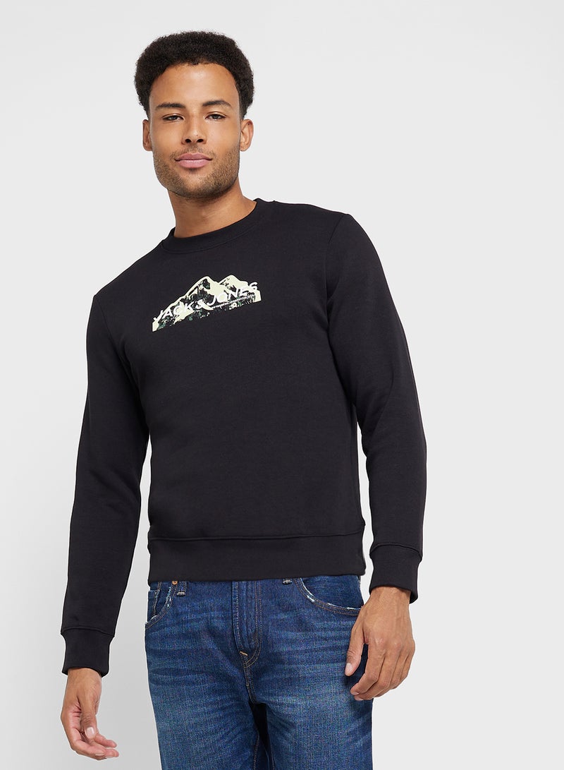 Jcomountain Mountain Print Sweatshirts