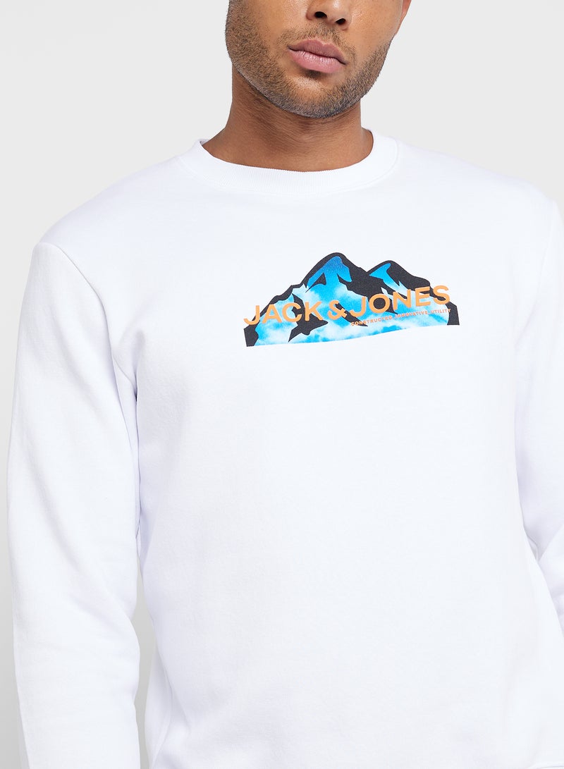 Jcomountain Mountain Print Sweatshirts