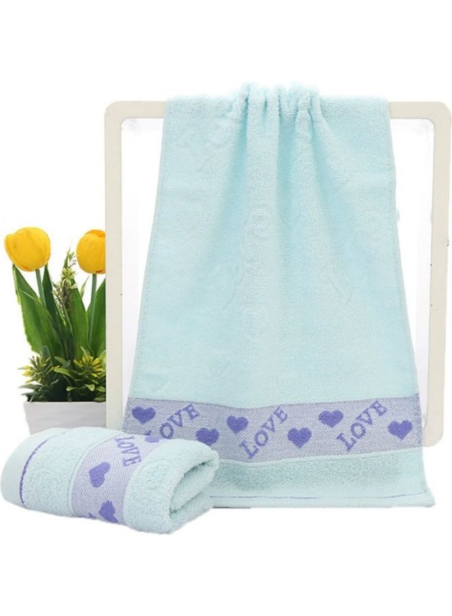 Large Pure Cotton Bath Towel Blue 8X8X5cm