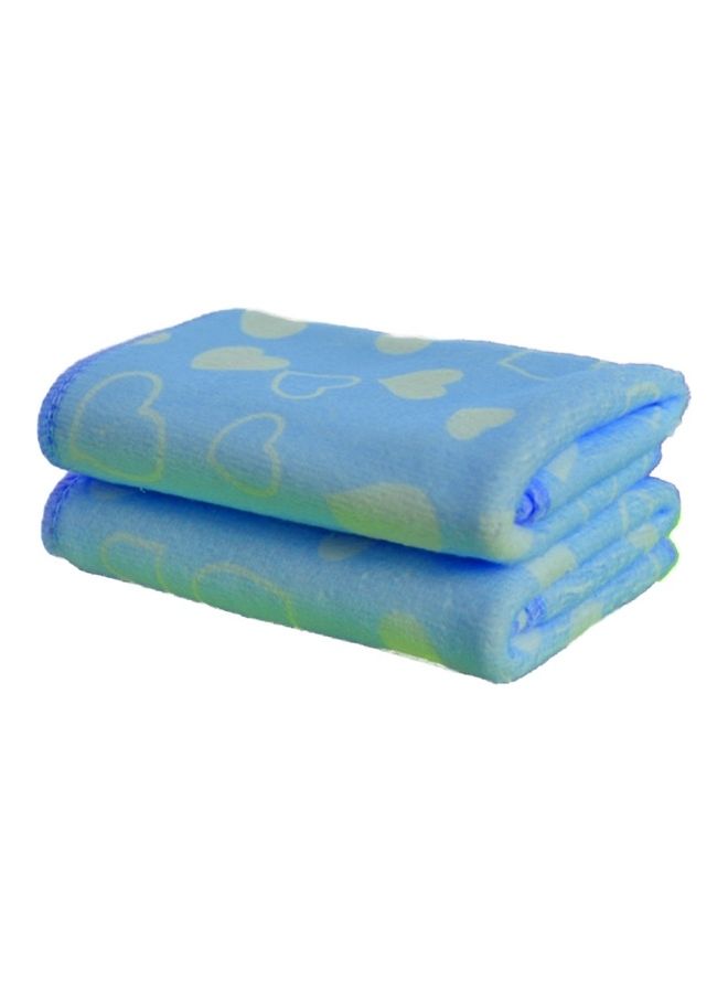 2-Piece Fast Drying Magic Bath Towel Blue 70cm