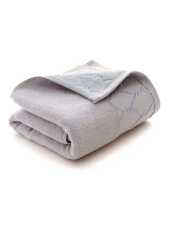 Large Pure Cotton Bath Towel Grey 45X30X5cm