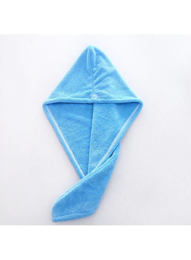 Microfiber Hair Towel Wrap Blue 65x24cm