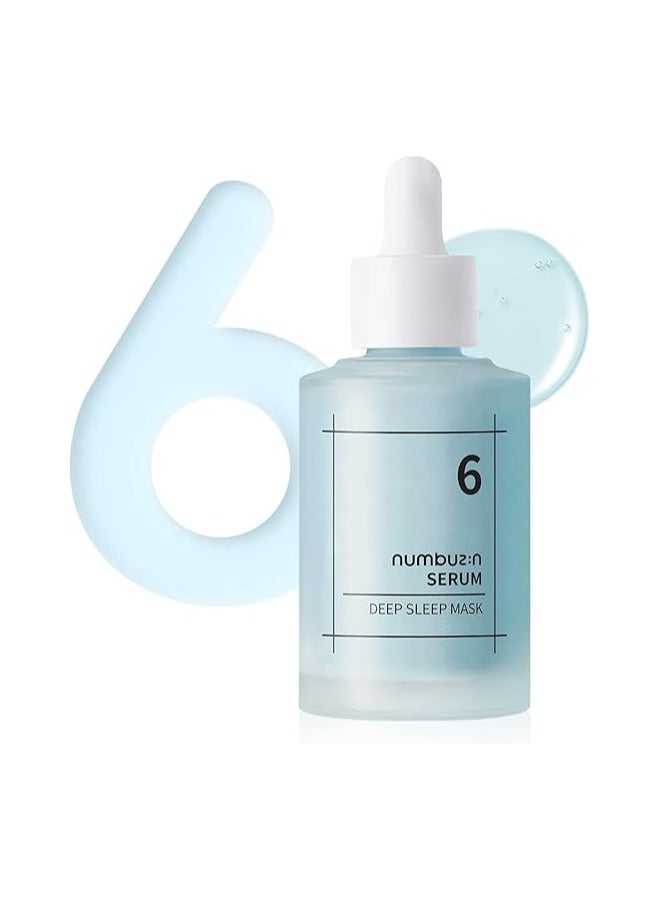 numbuzin No.6 Deep Sleep Mask Serum | Instant, Long Lasting Hydration, Hyaluronic Acid, Niacinamide, Refreshing Iceland Glacier Water | Korean Skin Care for Face, 1.69 fl oz