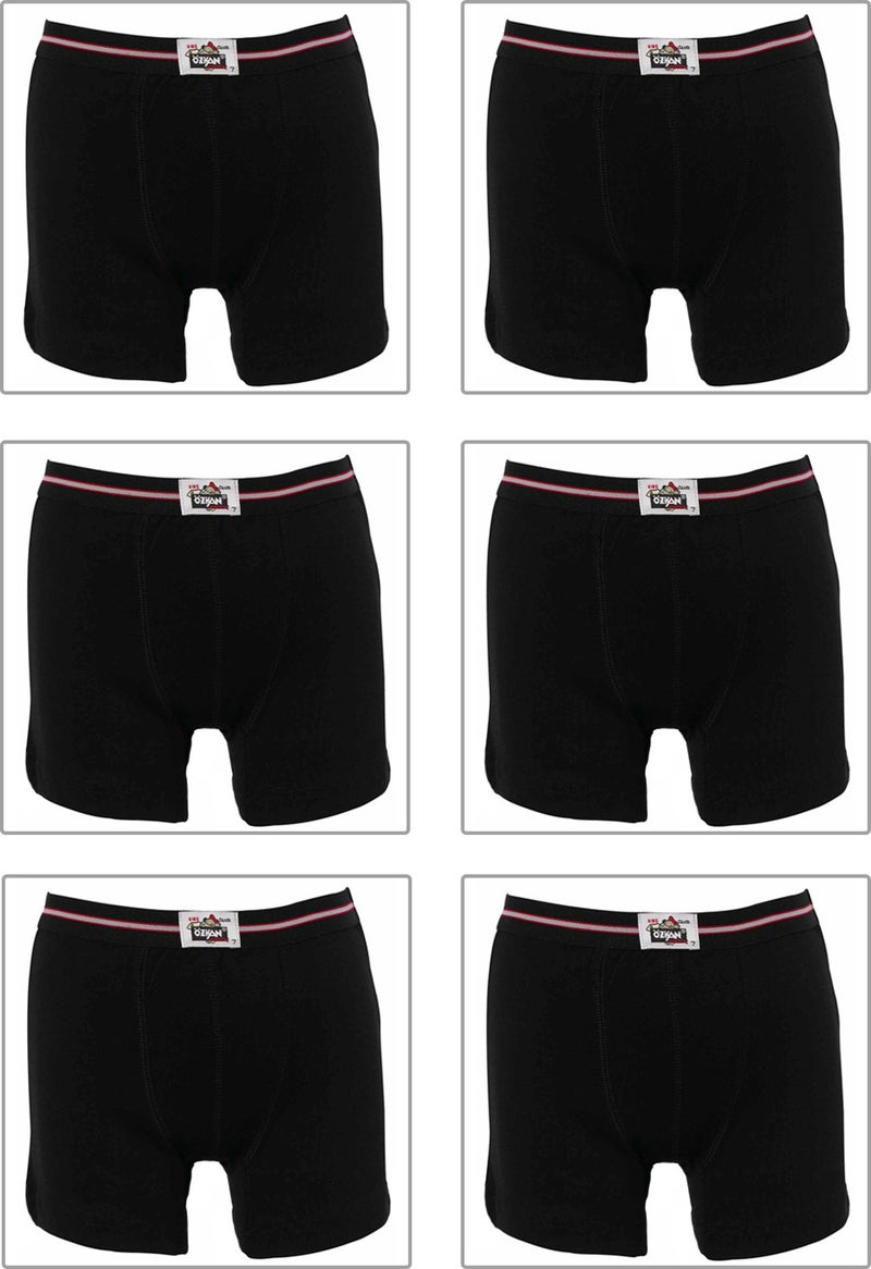 0711 Pack of 6 Boys Cotton Soft Flexible Knitted Boxers