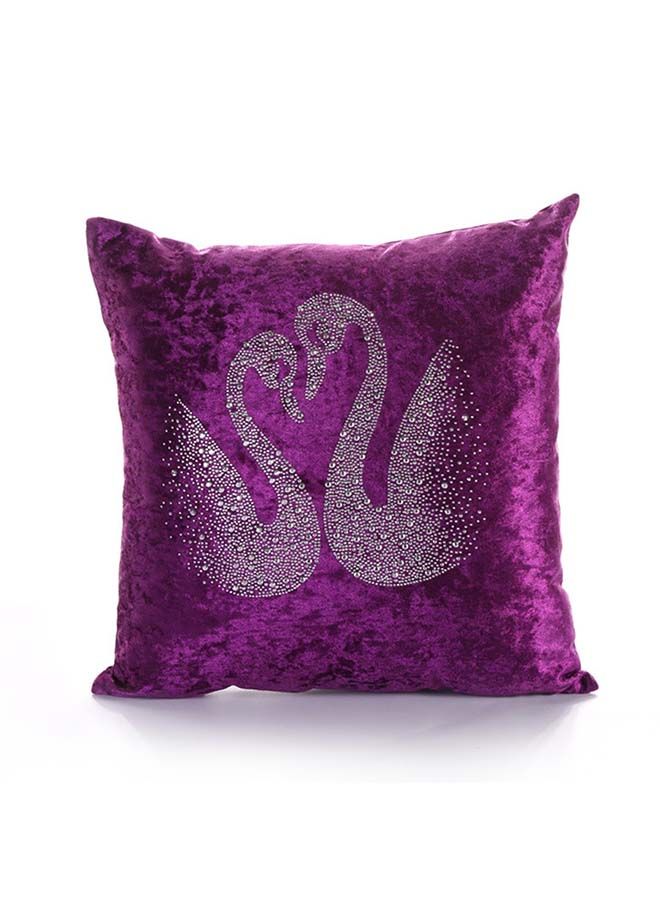 European Lavish Pure Fashion Velvet Pillow Case Acrylic Purple 30x50centimeter