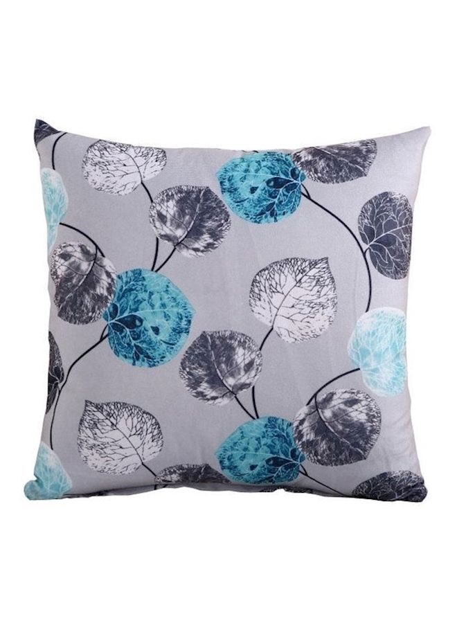 Abstract Art Design Cushion Cover Linen Grey/Blue 45x45centimeter