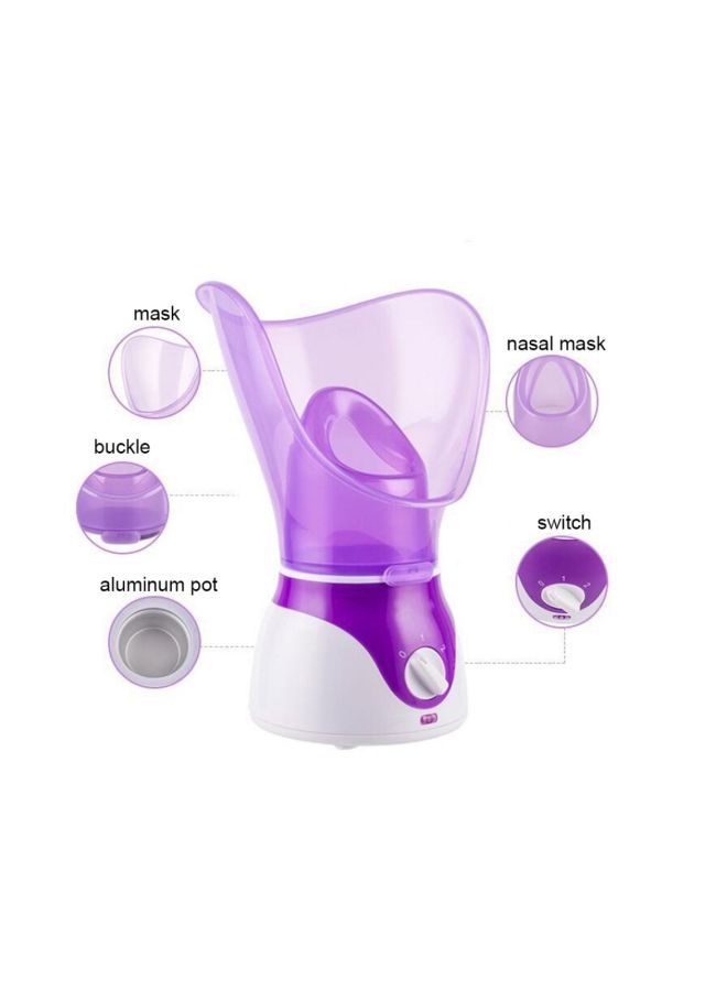 Moisturizing Facial Steamer Purple/White 18.6x26.7x16.6cm