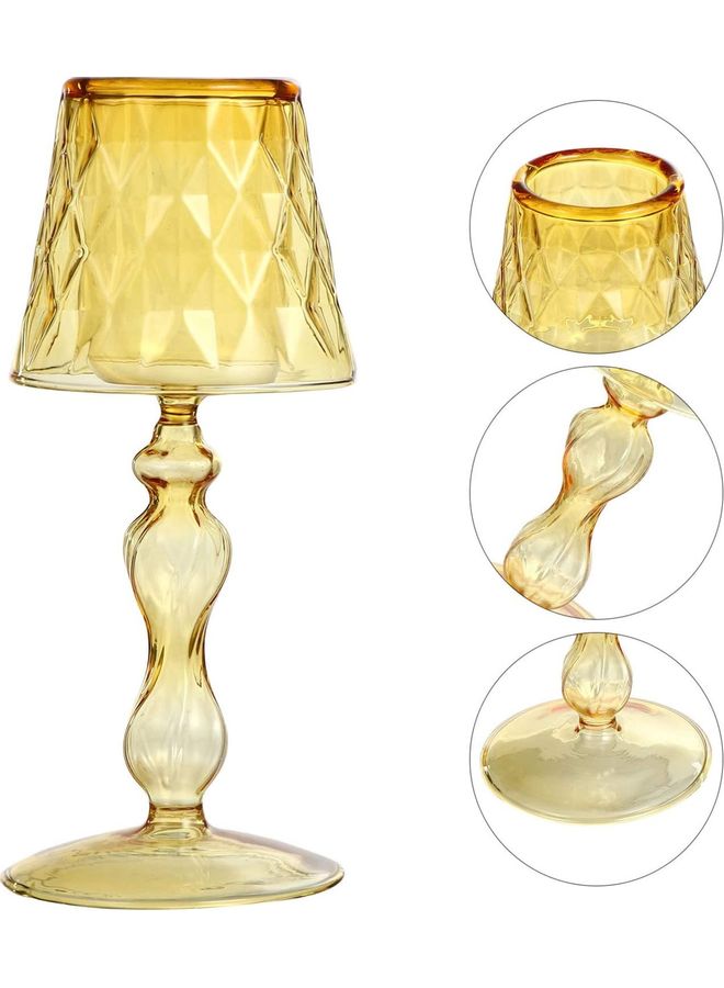 Lamp Shaped Candle Holder Gold 19x8cm