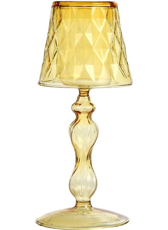 Lamp Shaped Candle Holder Gold 19x8cm