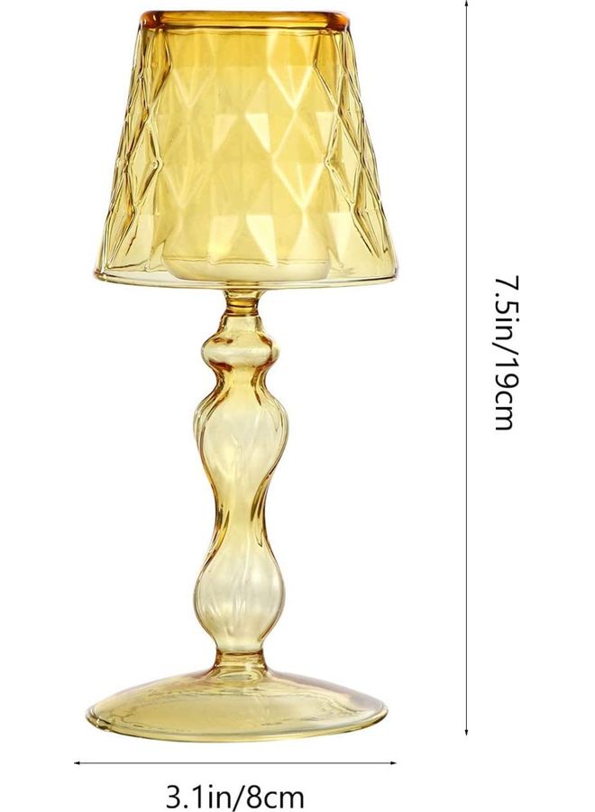 European Candle Holder Gold 19x8cm