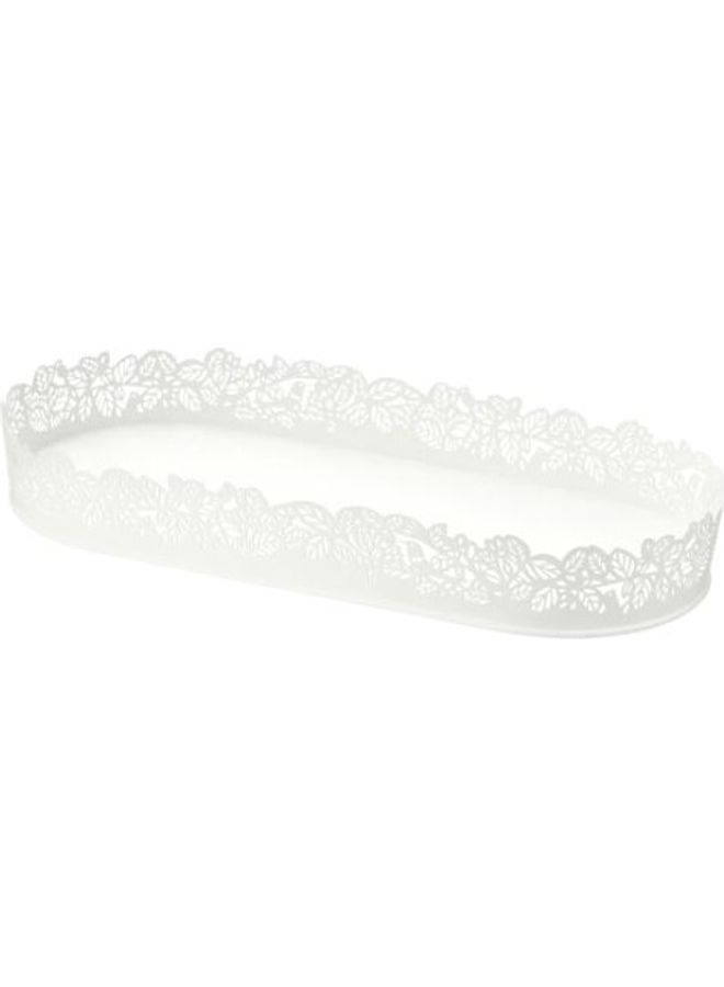 Candle Dish White 35x15cm