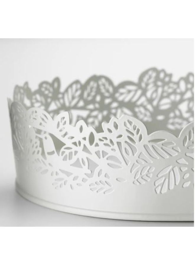 Candle Dish White 35x15cm