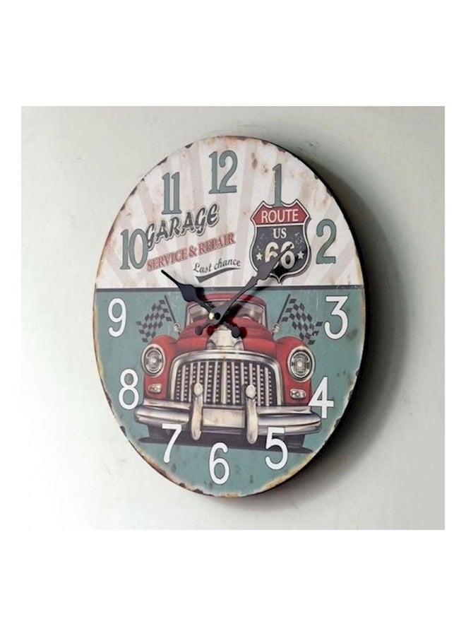 Europe Style Retro Frameless Silent Wall Clock Multicolour