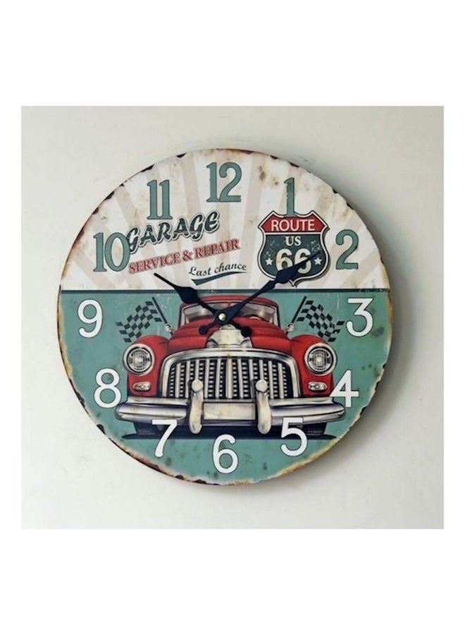 Europe Style Retro Frameless Silent Wall Clock Multicolour