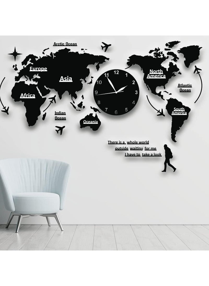 Clock Word Acrylic Wall Clock Black Best Home And Wall Décor