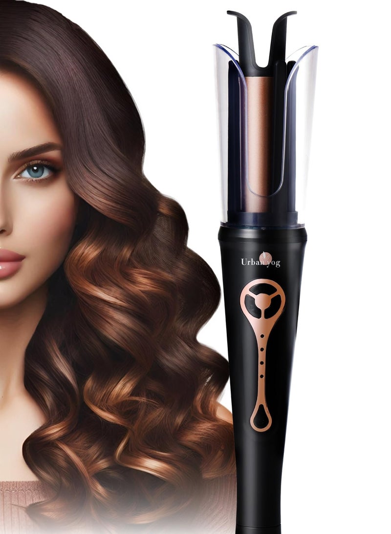 Urban yog MakeMeeBold Automatic Hair Curler| Easy Two-Way Curling Iron with 4 Temperature Settings | Anti-Scald Design, Quick Curls in 10-15 Min, Tangle-Free, Ceramic Coating, 360° Swivel Cord