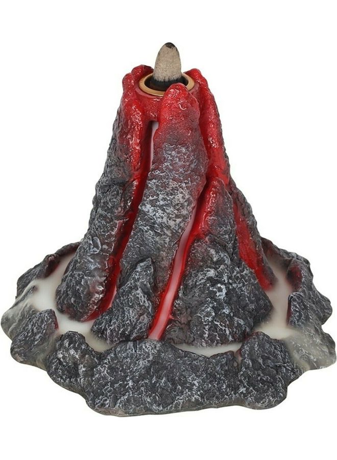 Volcano Backflow Incense Burner Grey/Red 30grams