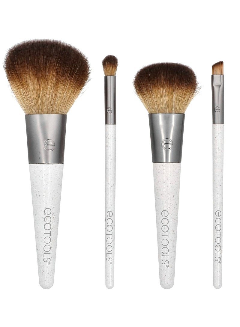 EcoTools, On-The-Go Style Brush Set , 4 Piece Kit